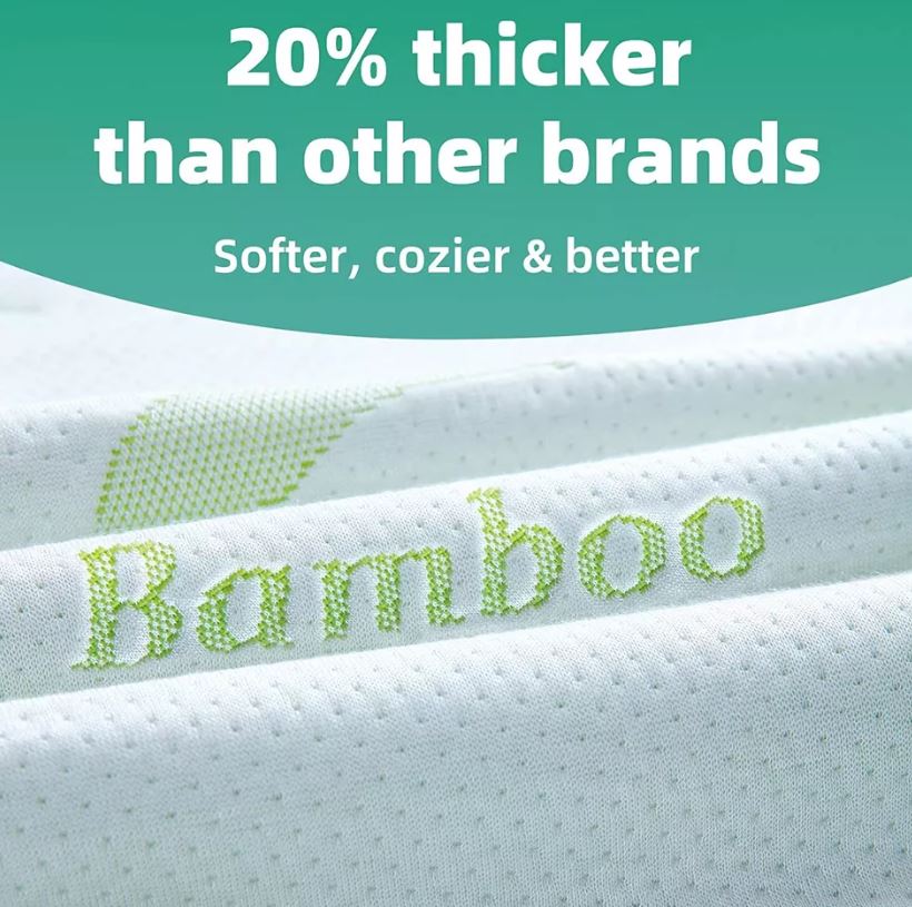 BAMBOO 100% WATERPROOF MATRESS / PILLOW MATTRESS PROTECTOR SOFT FITTED BED COVER