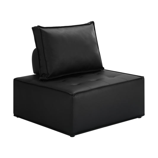 Oikiture Pu Leather Sofa Couch Black