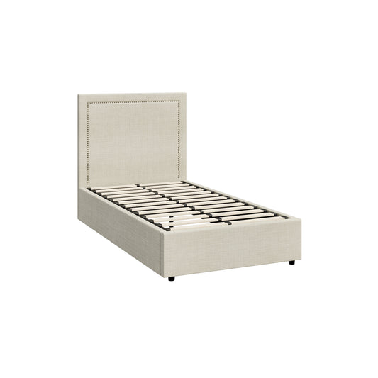 Oikiture Bed Frame King Single Gas Lift Base Storage ADI