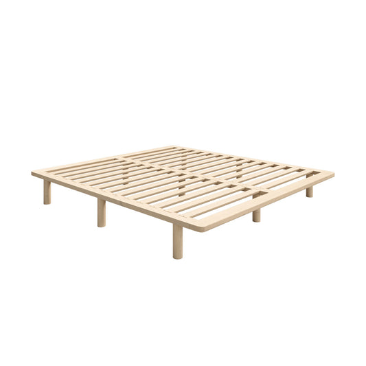 Oikiture Bed Frame King Size Wooden Bed Base