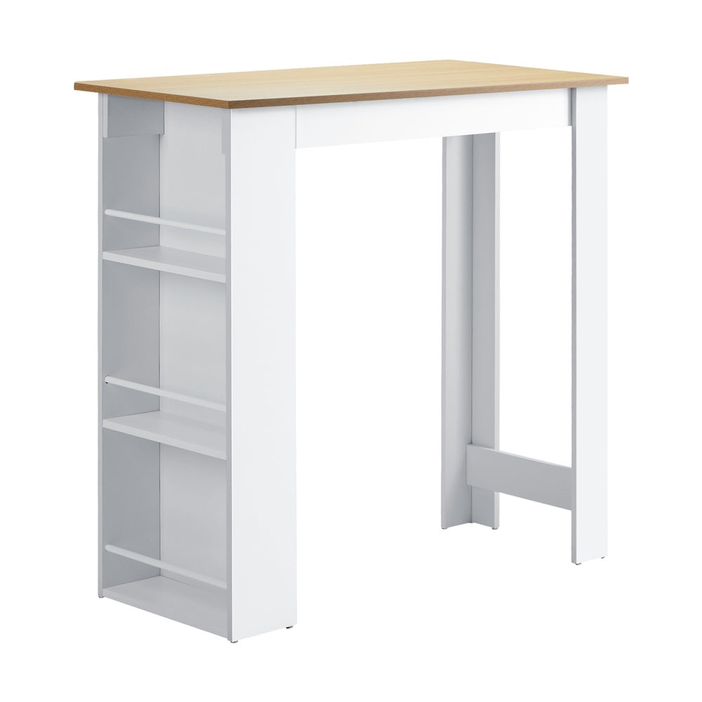 Oikiture Bar Table Dining Storage Shelf Wine Rack