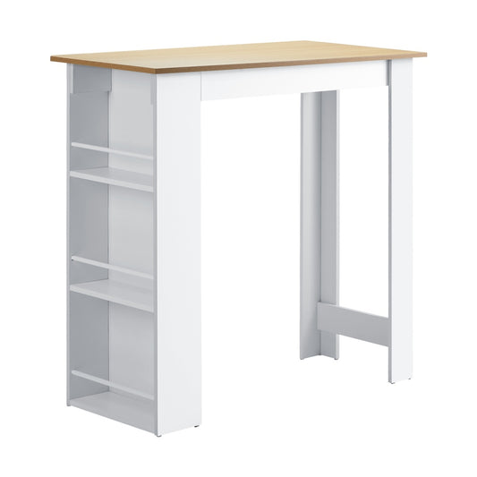 Oikiture Bar Table Dining Storage Shelf Wine Rack