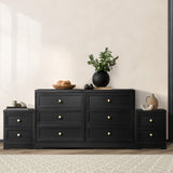 Oikiture 6 Chest of Drawers and 2 Bedside Tables Hamptons Furniture Set