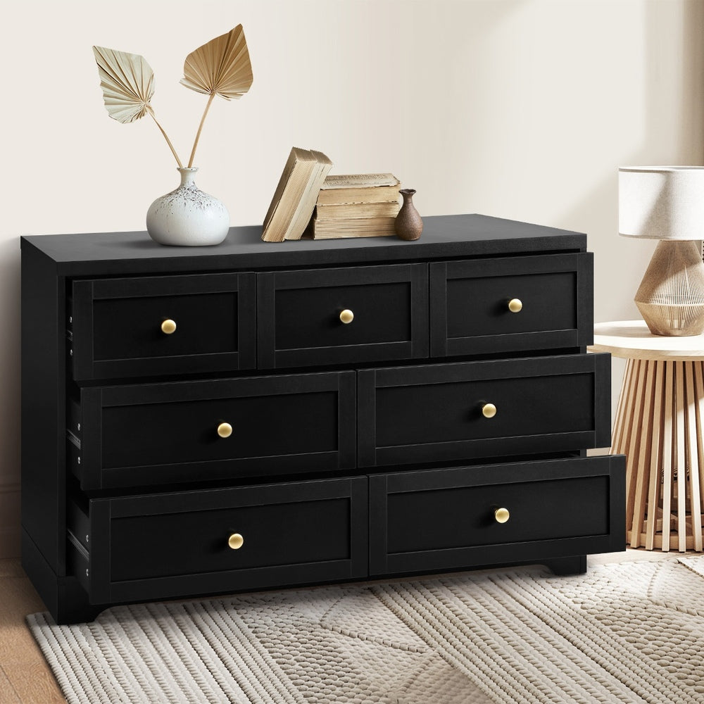 Oikiture 7 Chest of Drawers and 2 Bedside Tables Hamptons Furniture Set
