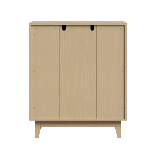 Oikiture 5 Chest of Drawers Dressers Tallboy Stripe Natural