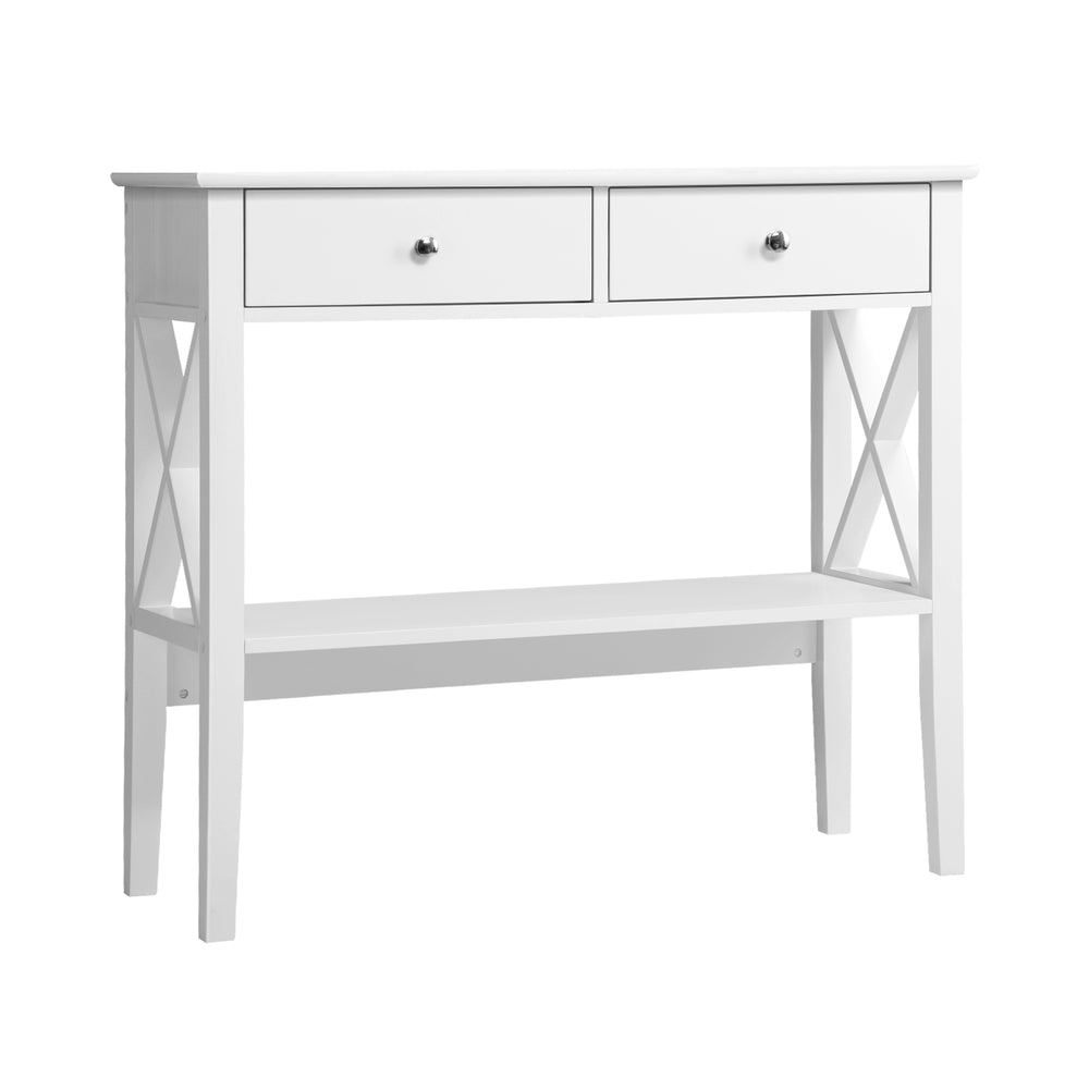 Oikiture Console Table Wooden Hallway Display Stand