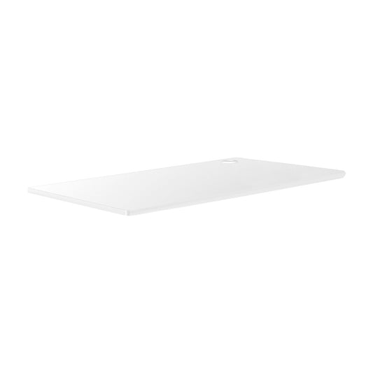 Oikiture Standing Desk Board with Drilled Hole White 120x60cm