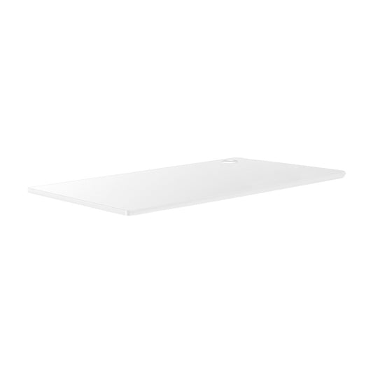 Oikiture Standing Desk Top with Drilled Hole White 150x75cm