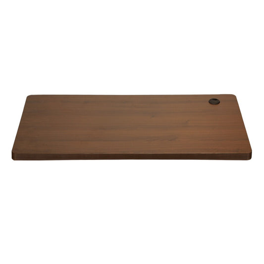 Oikiture Standing Desk Top with Drilled Hole Walnut 150x75cm