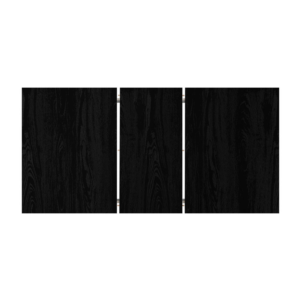 Oikiture 160cm Extendable Dining Table with 6PCS Dining Chairs Geometric Black
