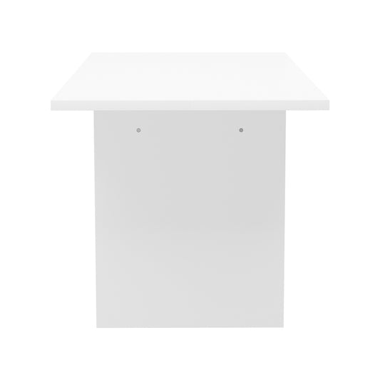 Oikiture 180cm Dining Table Rectangular Timber White