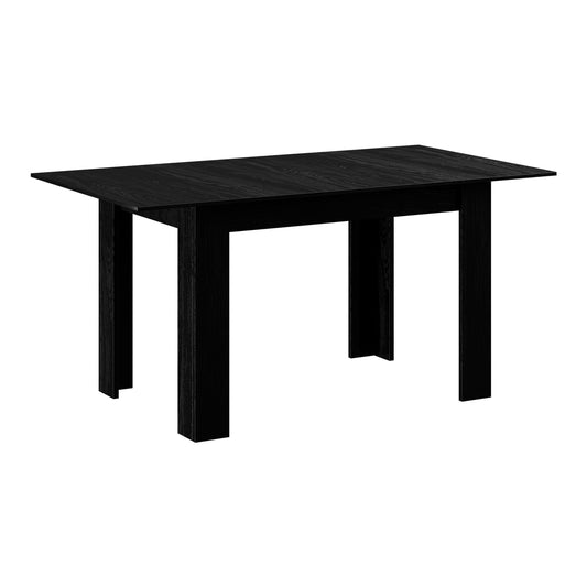 Oikiture 160cm Extendable Dining Table Cafe Table Black
