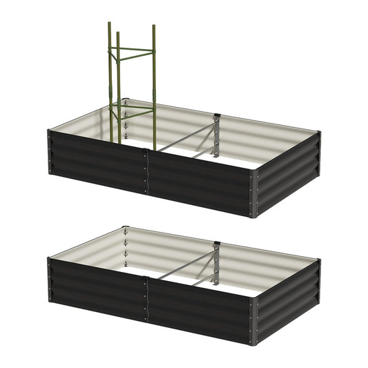 Livsip Garden Bed 290x90x30cm Planter Stand Box Galvanise