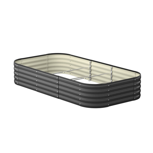 Livsip 9-IN-1 Raised Garden Bed Oval Galvanised Steel 40CM H