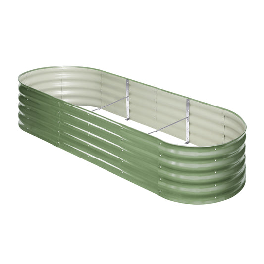 Livsip Garden Bed 240x80x42cm Planter Box Raised Container Galvanised Green