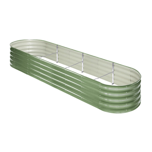 Livsip Garden Bed 320x80x42cm Planter Box Raised Container Galvanised Green