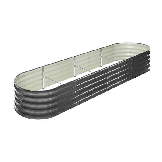 Livsip 2X Garden Bed Galvanised Raised Garden Bed 320X80X42CM