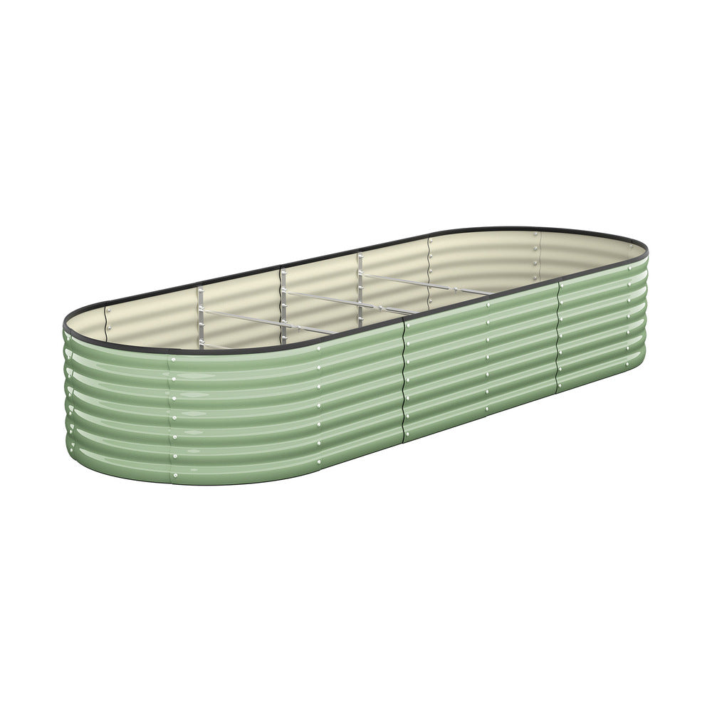 Livsip Garden Bed 240x80x56cm Planter Box Raised Container Galvanised Green