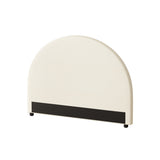 Oikiture Bed Head King Single Headboard Fabric Beige