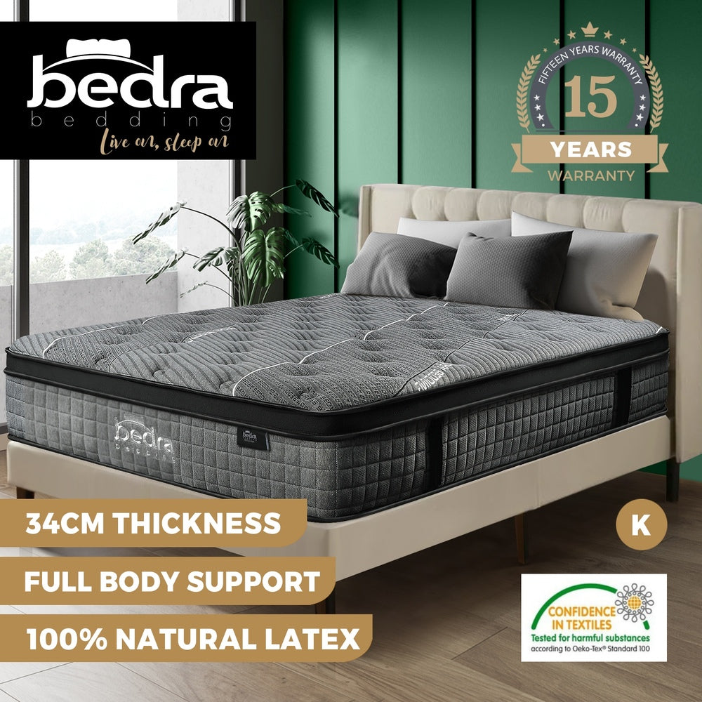 Madison Park Euro Top Mattress Breathable Spring 34cm