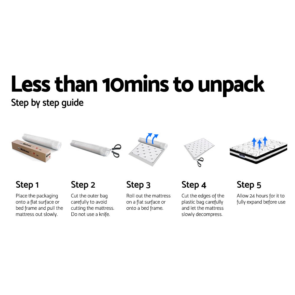 Giselle Bedding Mattress Euro Top Pocket Spring 34cm