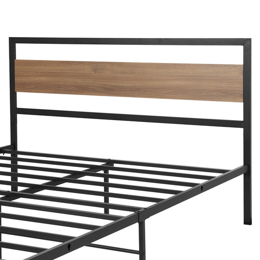 Artiss Bed Frame Size Metal Base Mattress Platform Foundation Black DREW