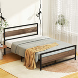 Artiss Bed Frame Size Metal Base Mattress Platform Foundation Black DREW