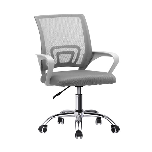 Oikiture Mesh Office Chair Foam Seat White