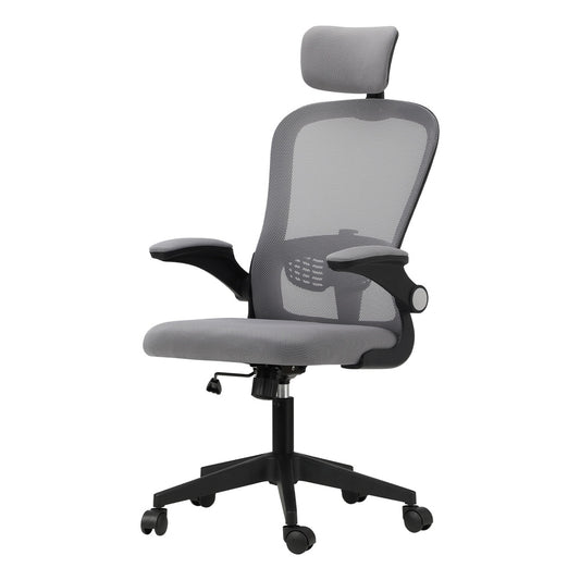 Oikiture Mesh Office Chair Executive Seat Racing Tilt BK&GY