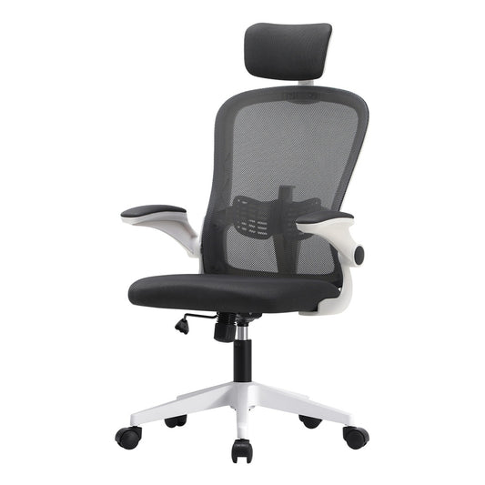 Oikiture Mesh Office Chair Executive Seat Racing Tilt DGY&WH