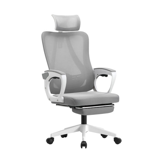 Oikiture Mesh Office Chair Adjustable Lumbar Support White
