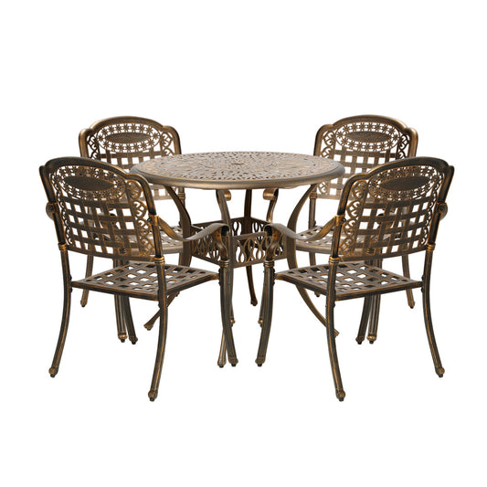 Livsip Outdoor Dining Chairs&Table Bistro Set 5 Piece