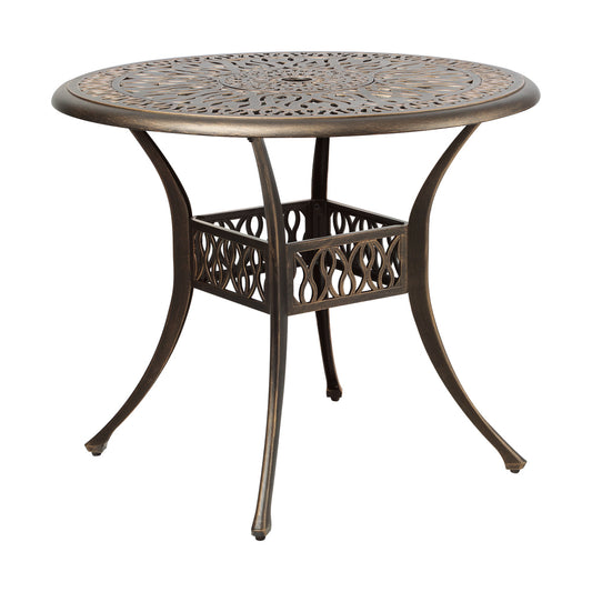 Livsip Garden Table Bronze Cast Aluminium Dining Table 75cm