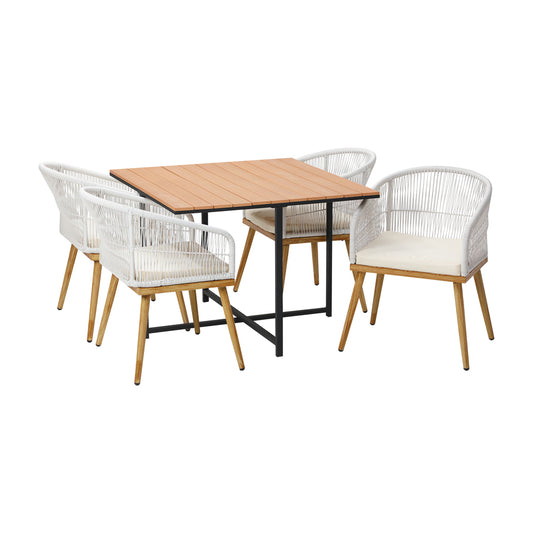 Livsip Outdoor Dining Set Table&Chairs 5 Pieces