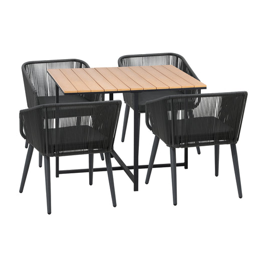 Livsip 5PCS Outdoor Patio Set Table&Lounge Chairs