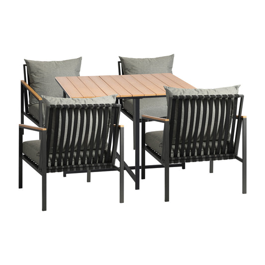 Livsip Outdoor Dining Set Table & Chairs 5PCS Patio Set