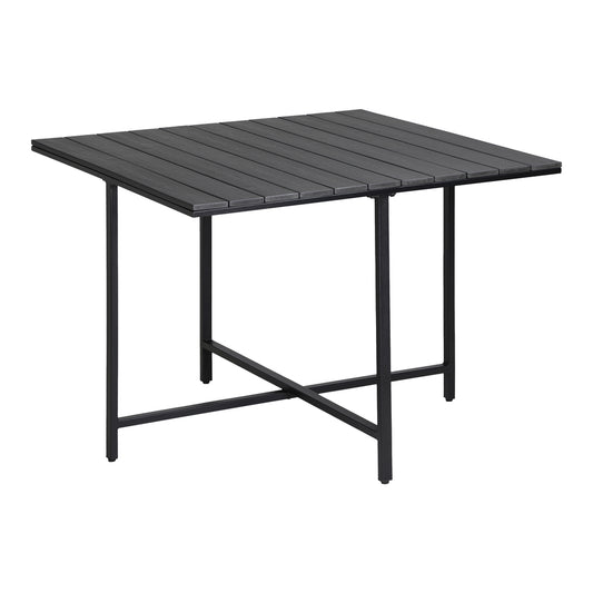 Livsip Outdoor Dining Table Black Wood-Plastic