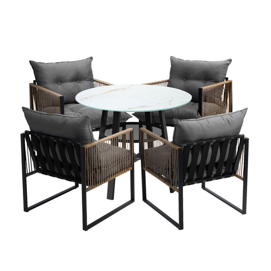 Livsip Outdoor Patio Set 4 Seater Bistro Setting