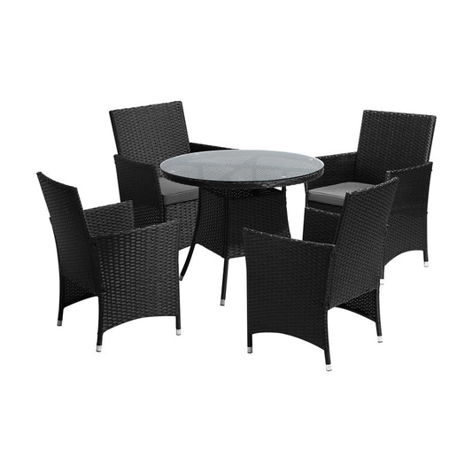 Livsip 5 PCS Outdoor Dining Set Table&Chairs Lounge Setting