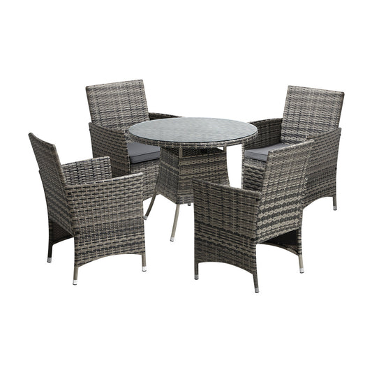 Livsip Outdoor Dining Set Table&Chairs 5PCS Lounge Setting