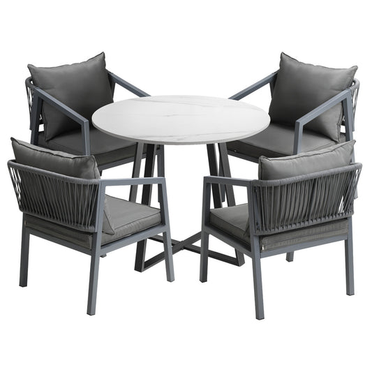 Livsip 5PCS Outdoor Dining Set Table&Lounge Chair