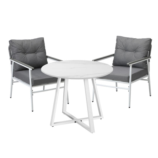 Livsip Outdoor Dining Set Patio Setting 2 Seater Round Table