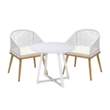 Livsip 3PCS Outdoor Dining Set Table&Chairs Bistro Set