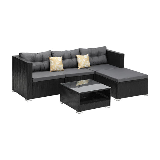 Livsip Outdoor Sofa Set 4 Seater Corner Modular Lounge Set