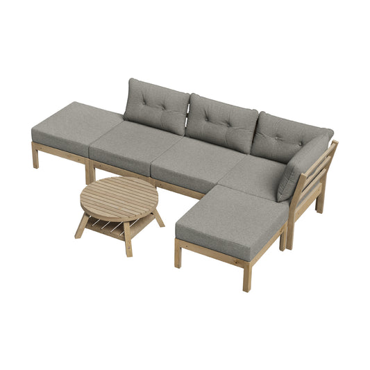 Livsip Outdoor Lounge Sofa Set 7 Piece Garden Furniture