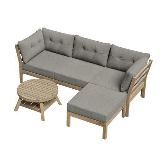 Livsip 5 Piece Outdoor Sofa Set Garden Lounge Patio Setting