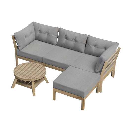 Livsip 5 Piece Outdoor Furniture Set Garden Lounge Sofa