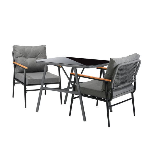 Livsip Outdoor Dining Set Patio Table and Chairs 2 Seater