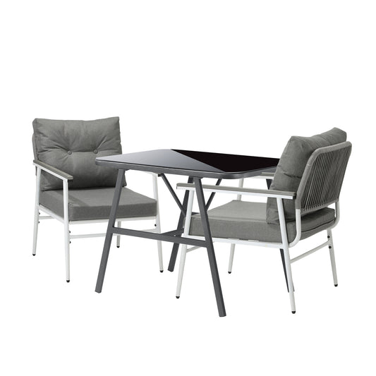 Livsip Outdoor Dining Set Patio Table and Chairs 3PCS