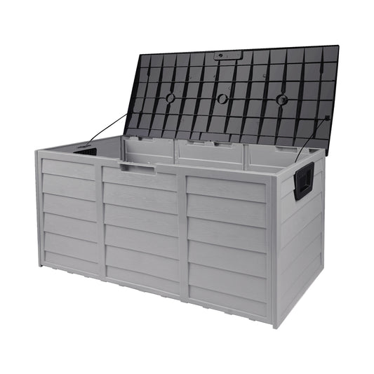 Livsip Outdoor Storage Box Lockable 290L Black&Light Grey